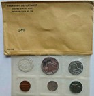 1961 Franklin Us Proof Set  5 Coins With Original Government Envelope 