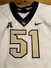 Ucf Knights Game Used Worn White Nike Football Jersey  51 Large