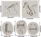 Horseshoe Silicone Mold Horse Fondant Molds Saddle Cowboy Boot Gray