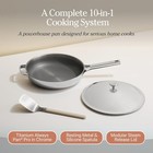 Our Place Titanium Always Pan Pro Chrome  10 6  2 96 Qt   2 8 L Chrome W Spatula