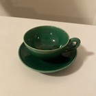 Vintage Green Miniature Doll Toy Dish Tea Set 6pc