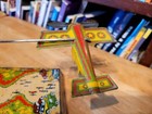 Nice Vintage 1920 s  Marx Tin Litho Wind Up  Lucky Stunt Flyer Airplane