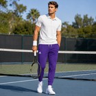Adidas Team Issue Multi-sport Pants Aeroready Grey Purple Burgundy