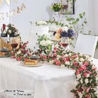 8 Pcs 66ft Flower Garland  Artificial Rose 8 Vines 66ft  Spring-pink-8pcs 