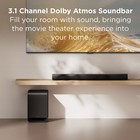 Tcl - S-class S60k 3 1 Channel Dolby Atmos Soundbar With Wireless Subwoofer     