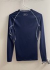 Under Armour Heatgear Armour Long Sleeve Compression Shirt Navy Blue Men   s Sm