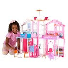 3-story Dollhouse With Accessories For Barbie - Kids Playhouse  Fun   Imaginativ