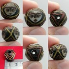 Vintage Millefiori Face Glass Bead Multicolor Mosaic Tribal Trade Bead