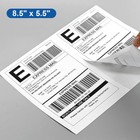 8 5x5 5 Shipping Labels Half Sheet Self Adhesive 2 Per Sheet For Laser   Inkjet