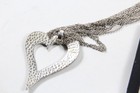 Arne Nordlie Large Heart Sterling Silver Enamel Necklace Norwegian Vintage 925