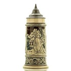 Reinhold Merkelbach 942 Antique German Beer Stein Lidded 0 5 L  Ca  1900