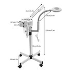 2 In 1 Facial Steamer 5x Magnifying Lamp Hot Ozone Machine Spa Beauty Salon 750w