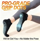 4 Pairs Womens Non Slip Grip Socks Yoga Pilates Gripper Ankle Socks Size 5 12