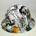 New Full Brim Hard Hat Custom Hydro Dipped Snow Buck Camo Deer Hunter New Sick 