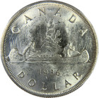 Canada 1936 Silver Dollar - Unc - King George V