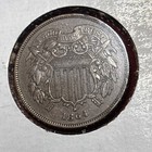 1864 Us Two Cent Piece Repunched Date
