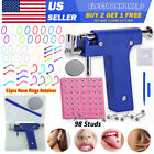 24-208pcs Piercing Gun Tool Kit Body Ear Nose Navel Lips Tongue Studs Piercer Us