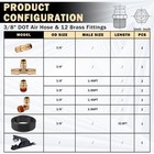 Cheemuii 3 8 Brass Dot Air Fittings With 32 8ft 3 8  Dot Air Line Kit Quick C   