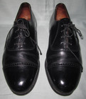 Vtg Bostonian Classics Black Leather Cap Toe Oxford Dress Shoes  Men s Sz 7 5 M