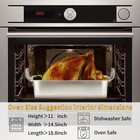 15 Inch Stainless Steel Roasting Pan With Cooling Rack - 15 Inch  Sliver 