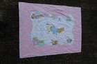 Vintage Tale Of Peter Rabbit Beatrix Potter Baby Crib Blanket Quilt Pink 36x44 