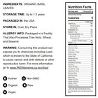 Organic Basil Leaves - Dried   Cut  Non-gmo  Kosher  Bulk - By Food To Live