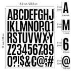 1000 Pcs Waterproof 2  Vinyl Alphabet   Number Stickers - Self-adhesive  Black