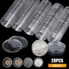 20   40mm Coin Holder Capsule Case Storage For Morgan Peace Ike Silver Dollar Us