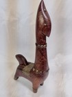 Wood Carved Llama With Studded Accents  Tin Saddle And Leg Wraps   10 