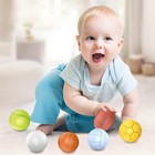 Colorful Baby Sport Balls Set 6 Soft Rubber Balls For Toddler Sensory Play