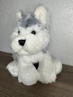 Webkinz Husky Dog 8  Hm120 Plush Stuffed White Gray Puppy Ganz No Code Soft Toy