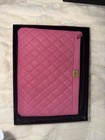 Chanel Pink Quilted Zip Shoulder Bag Gold Hardware Inner Pockets Card