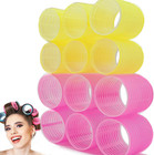Jumbo Hair Rollers Sets  12 Pcs Self Grip Salon Hair Dressing Curlers  Jumbo Lar