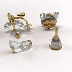Lot Of 4 Swarovski Crystal Memories  Bicycle High Heel Shoe  Alarm Clock   Bell