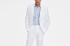 Bar Iii Men s Slim-fit White 100  Linen Suit Jacket Msrp  360