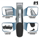 Wahl Groomsman Rechargeable Beard Trimmer Kit For Mustaches  Nose Hair  And Ligh