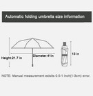 Men Women Automatic Umbrella Sun Rain 3 Folding Black Windproof Anti-uv  Compact