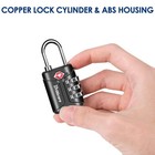 4 Pack Tsa Approved Luggage Locks  Combination Travel Padlock  3-digit Black