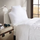 26 x34  Oversized Headboard Cotton And Canvas Lumbar Throw Pillow White