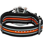 New Seiko Men s Watch Core Chronograph Grey And Khaki Dial Nylon Strap Ssb403