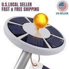 Solar Powered Flag Pole Light 26 Led Auto Active Super Bright Waterproof Usa