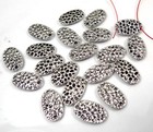 20 Silver Pewter Hammered Oval Connector Link 18x10mm 