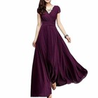 Women Long Formal Prom Party Bridesmaid Chiffon Ball Gown Evening Cocktail Dress