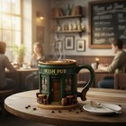 Irish Pub 3d Sculpted Mug Vintage Bar Beer Coffee Cup Gift For Pub Lovers Decor