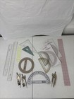 Drafting And Art Tools Misc  Lot Of 15 Items  Compass  Protractors  Rulers Etc 