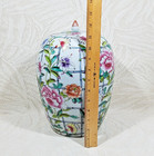 Chinese Porcelain Painted Floral Design Ginger Jar With Lid