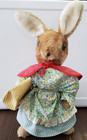 Vintage Eden Mrs Rabbit Plush 14  Beatrix Potter Stuffed Bunny Peters Mom 1972