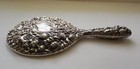 19th C  Gorham Art Nouveau Repousse  Sterling Silver Hand Mirror