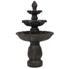 Classic Tulip 46 In  3-tiered Outdoor Water Fountain - Dark Brown By Sunnydaze
