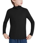 Dreammonkey Boys Turtleneck Long Sleeve Shirt Thermal Turtle 12 Years Black